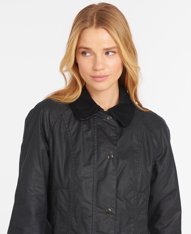 Barbour Beadnell® Női Viaszos Kabát Sötétkék | 769143-FNH