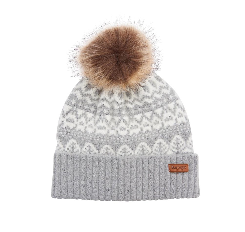 Barbour Beanie Alpine Fair Isle Pom Női Kalap Szürke | 041823-BIL