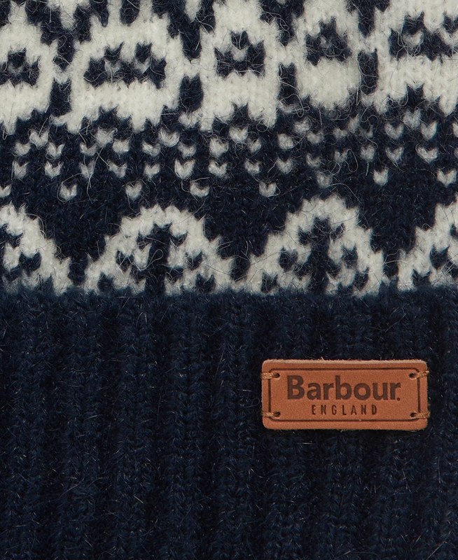 Barbour Beanie Alpine Fair Isle Pom Női Kalap Sötétkék | 627538-YJH