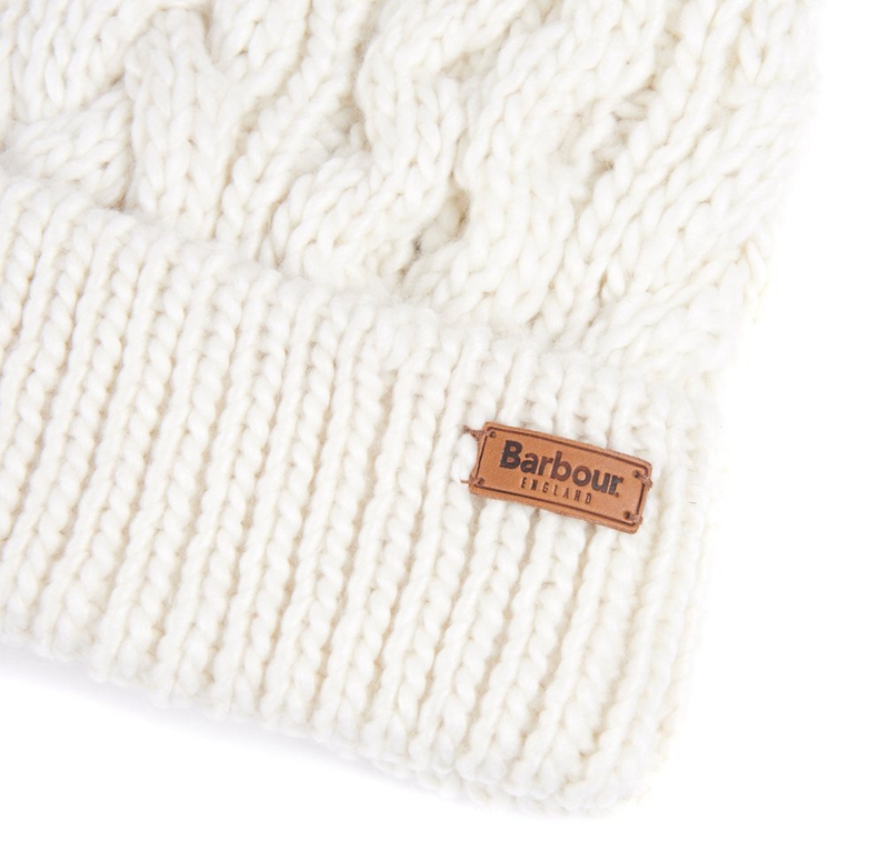 Barbour Beanie Penshaw Cable Női Kalap Fehér | 684539-IPH