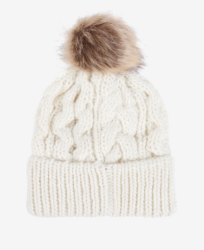 Barbour Beanie Penshaw Cable Női Kalap Fehér | 684539-IPH