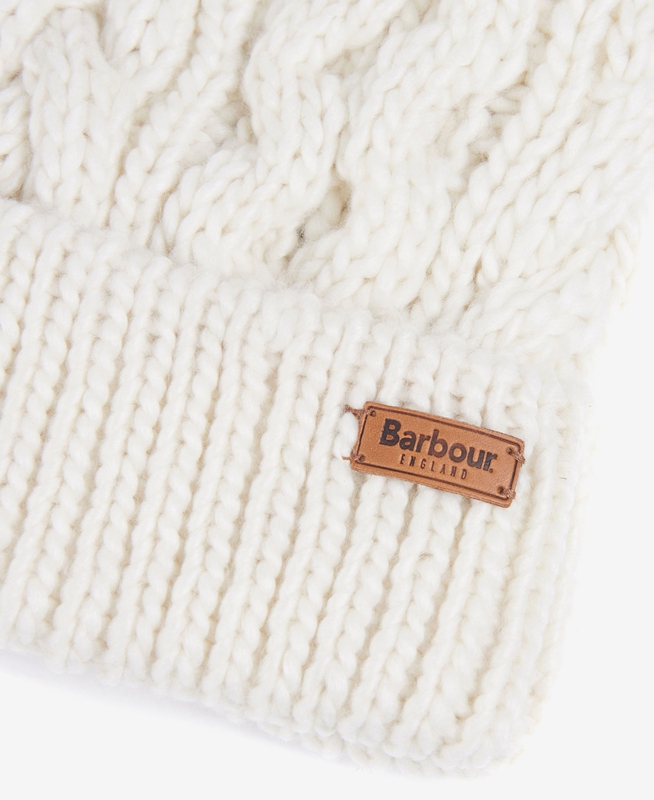 Barbour Beanie Penshaw Cable Női Kalap Fehér | 684539-IPH