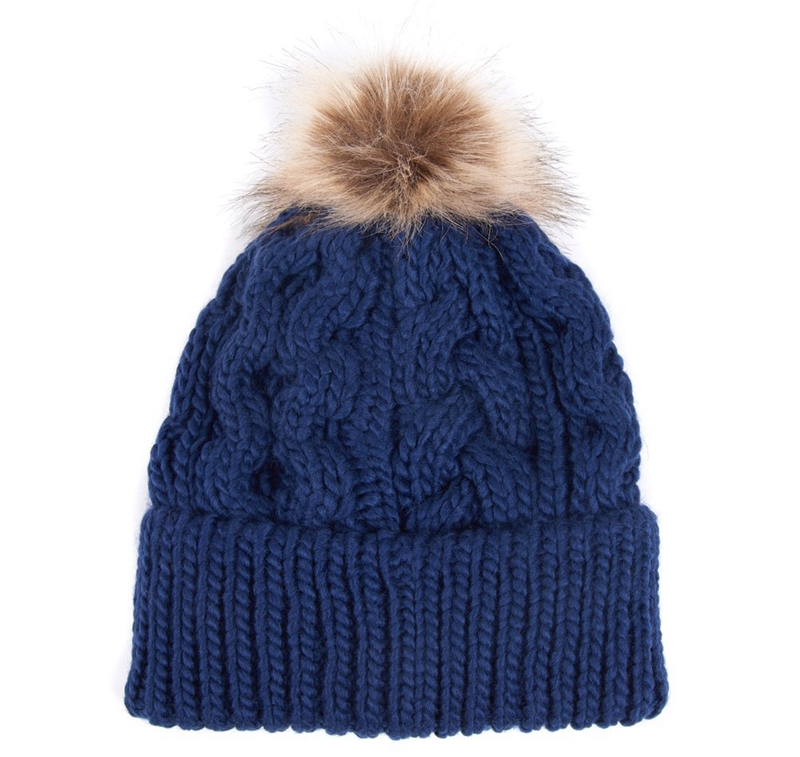 Barbour Beanie Penshaw Cable Női Kalap Kék | 579204-AWY