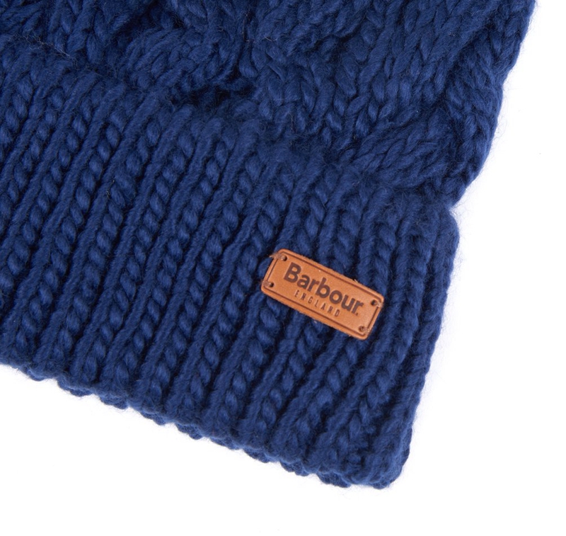 Barbour Beanie Penshaw Cable Női Kalap Kék | 579204-AWY