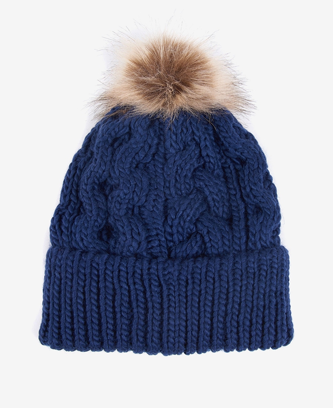 Barbour Beanie Penshaw Cable Női Kalap Kék | 579204-AWY