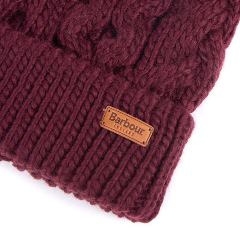 Barbour Beanie Penshaw Cable Női Kalap Lila | 596310-MBZ