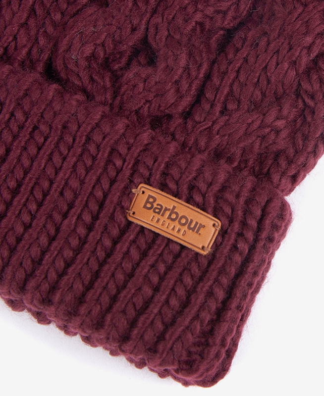 Barbour Beanie Penshaw Cable Női Kalap Lila | 596310-MBZ