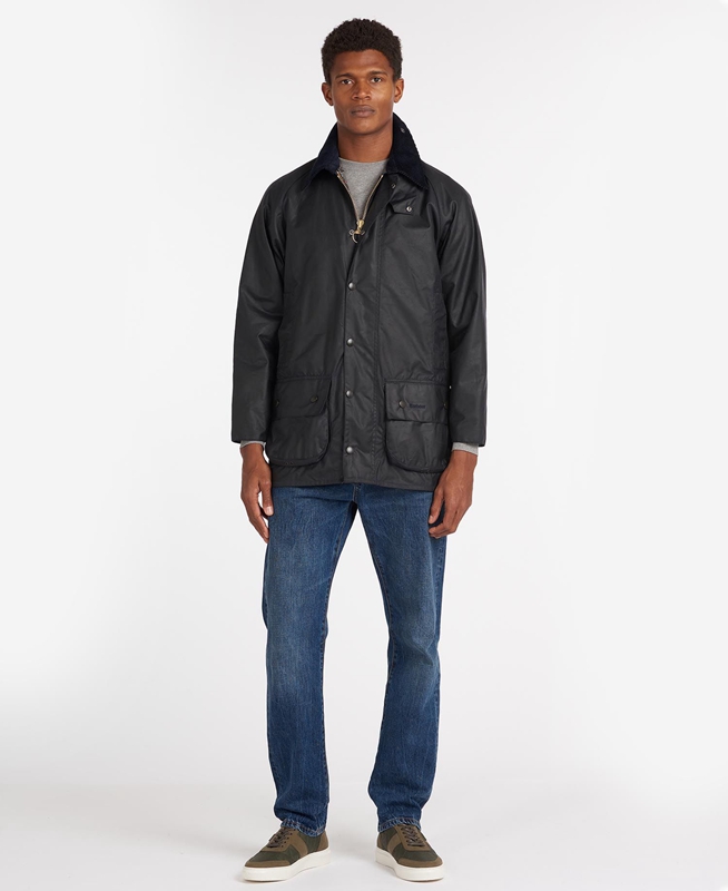 Barbour Beaufort® Férfi Viaszos Kabát Fekete | 896510-ZMG