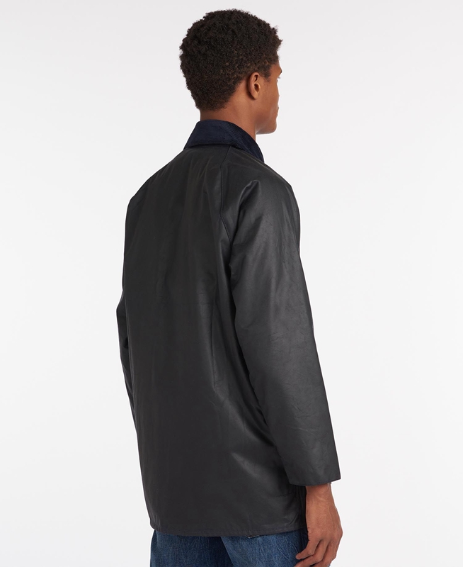 Barbour Beaufort® Férfi Viaszos Kabát Fekete | 896510-ZMG