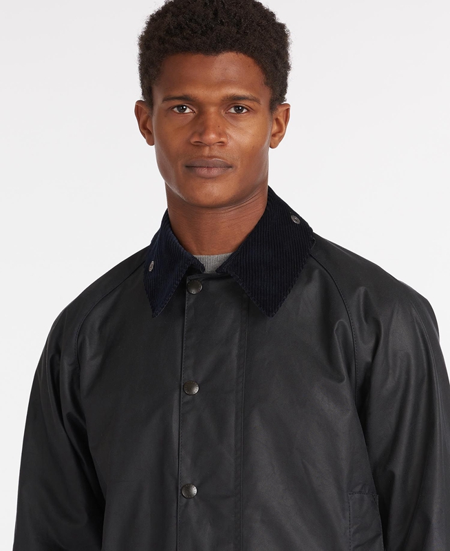 Barbour Beaufort® Férfi Viaszos Kabát Fekete | 896510-ZMG