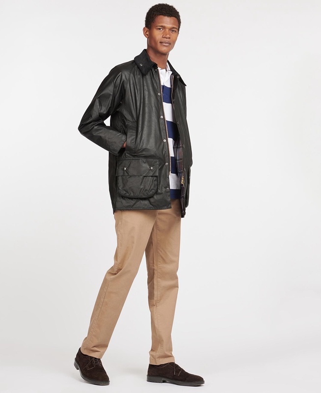 Barbour Beaufort® Férfi Viaszos Kabát Fekete | 928613-NBQ