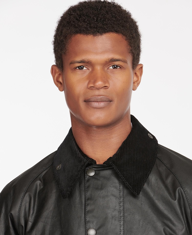 Barbour Beaufort® Férfi Viaszos Kabát Fekete | 928613-NBQ