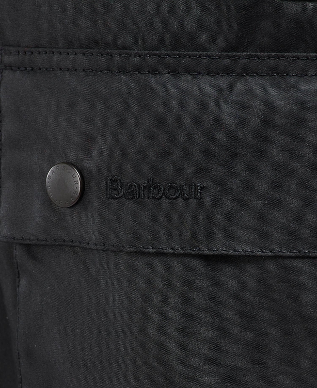 Barbour Beausby Férfi Viaszos Kabát Fekete | 837904-BPV