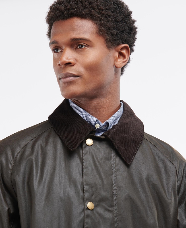Barbour Beausby Férfi Viaszos Kabát Olivazöld | 497563-DKS