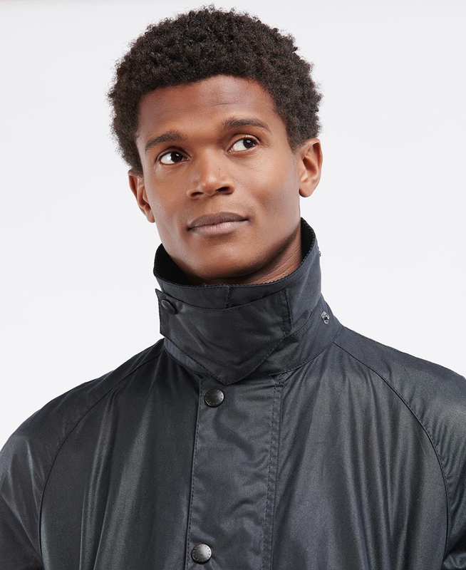 Barbour Beausby Férfi Viaszos Kabát Sötétkék | 127489-CRT