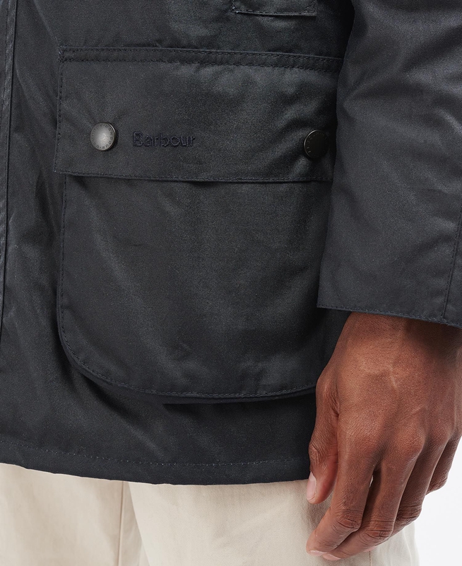 Barbour Beausby Férfi Viaszos Kabát Sötétkék | 127489-CRT