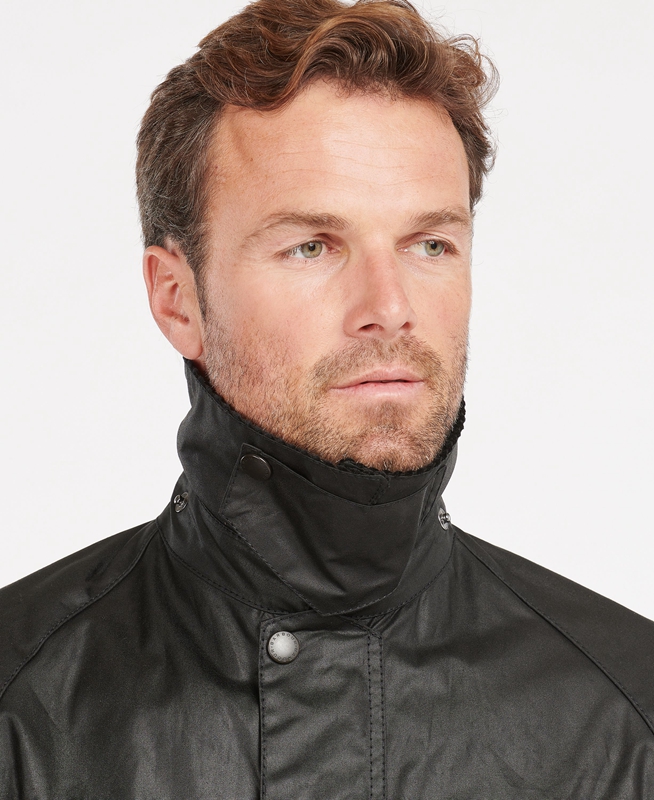 Barbour Bedale® Férfi Viaszos Kabát Fekete | 075823-AJX