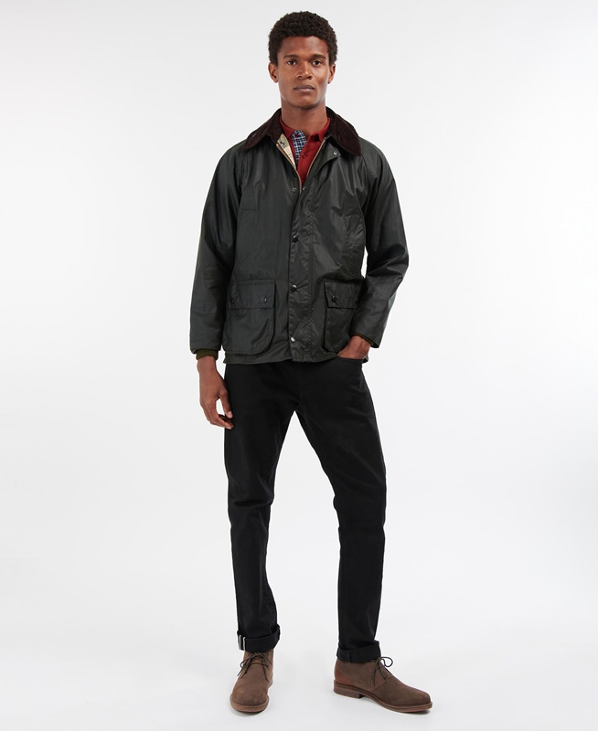 Barbour Bedale® Férfi Viaszos Kabát Fekete | 578140-BPL
