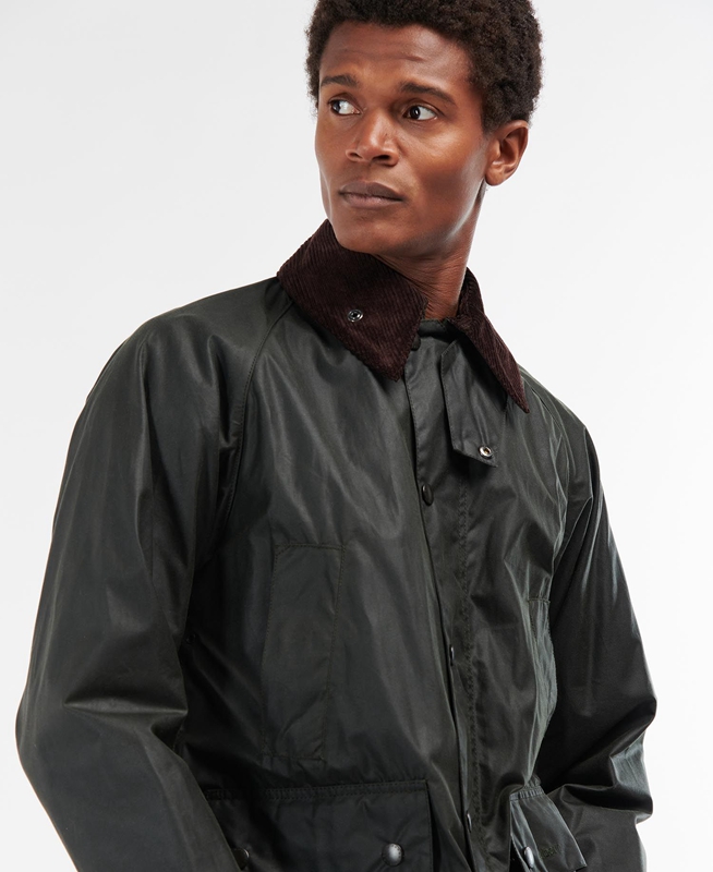 Barbour Bedale® Férfi Viaszos Kabát Fekete | 578140-BPL