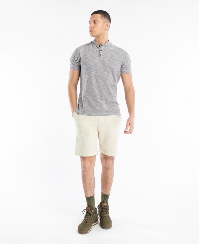 Barbour Belgrave Sport Neck Férfi Póló Szürke | 264715-GXJ