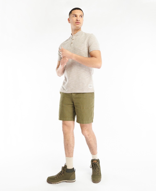Barbour Belgrave Sport Neck Férfi Póló Szürke | 814367-VYC