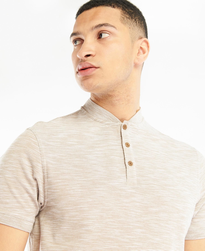 Barbour Belgrave Sport Neck Férfi Póló Szürke | 814367-VYC