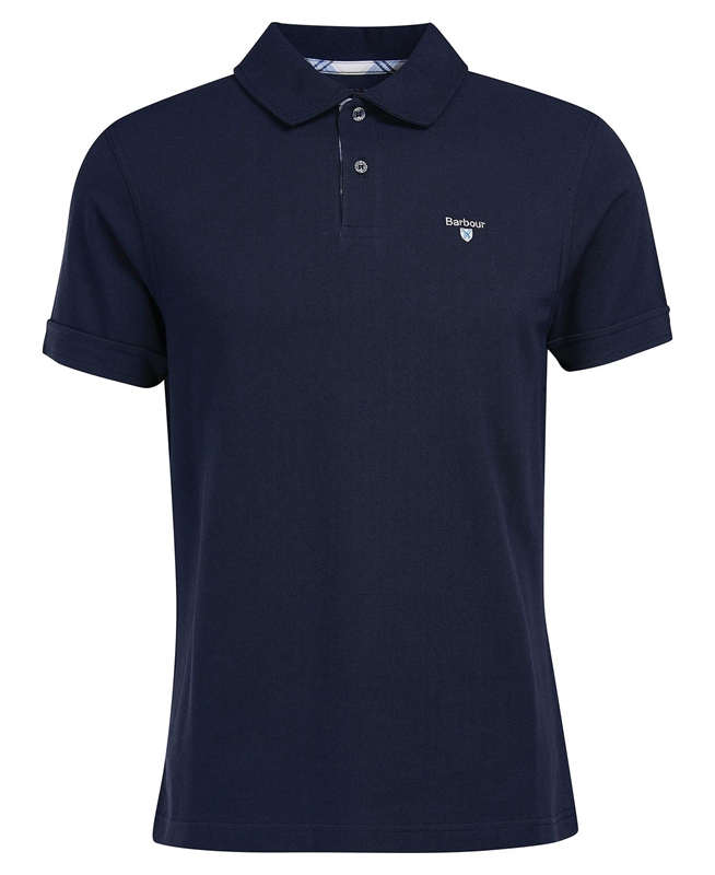 Barbour Birkhill Férfi Polo shirts Sötétkék | 135269-MJD