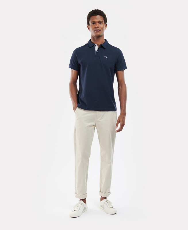 Barbour Birkhill Férfi Polo shirts Sötétkék | 135269-MJD