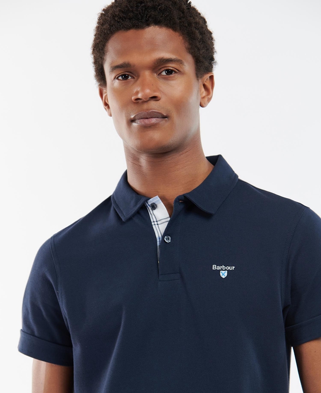 Barbour Birkhill Férfi Polo shirts Sötétkék | 135269-MJD