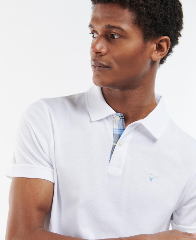 Barbour Birkhill Férfi Póló Fehér | 019286-OQE