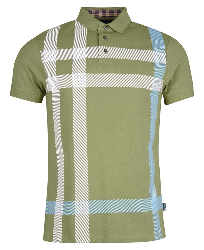 Barbour Blaine Férfi Polo shirts Zöld | 042987-WOJ