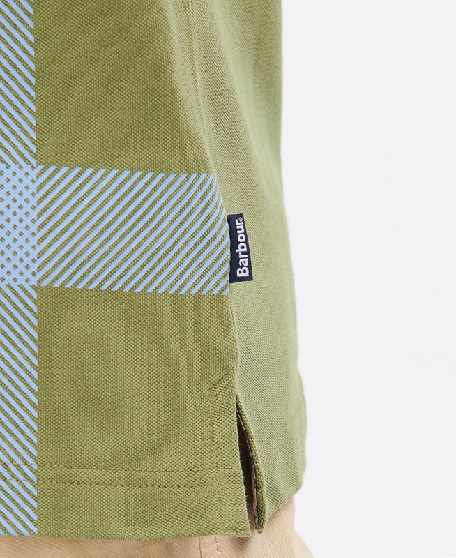 Barbour Blaine Férfi Polo shirts Zöld | 042987-WOJ