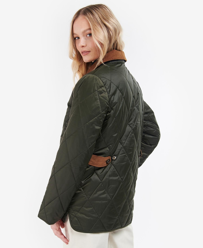 Barbour Bragar Női Vattázott Kabát Olivazöld | 875104-LDX