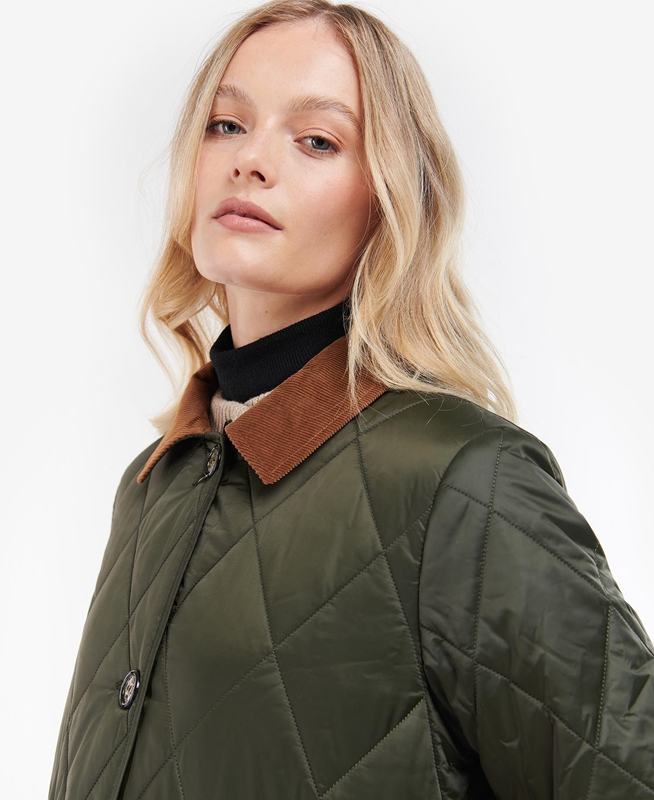 Barbour Bragar Női Vattázott Kabát Olivazöld | 875104-LDX