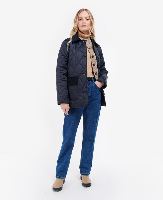 Barbour Bragar Női Vattázott Kabát Sötétkék | 472683-QGB