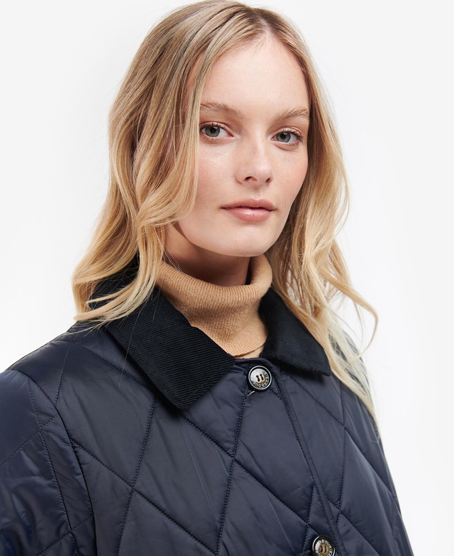 Barbour Bragar Női Vattázott Kabát Sötétkék | 472683-QGB