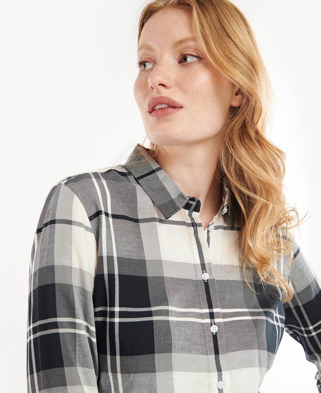 Barbour Bredon Női Ingek Fekete Szürke | 743169-QNI