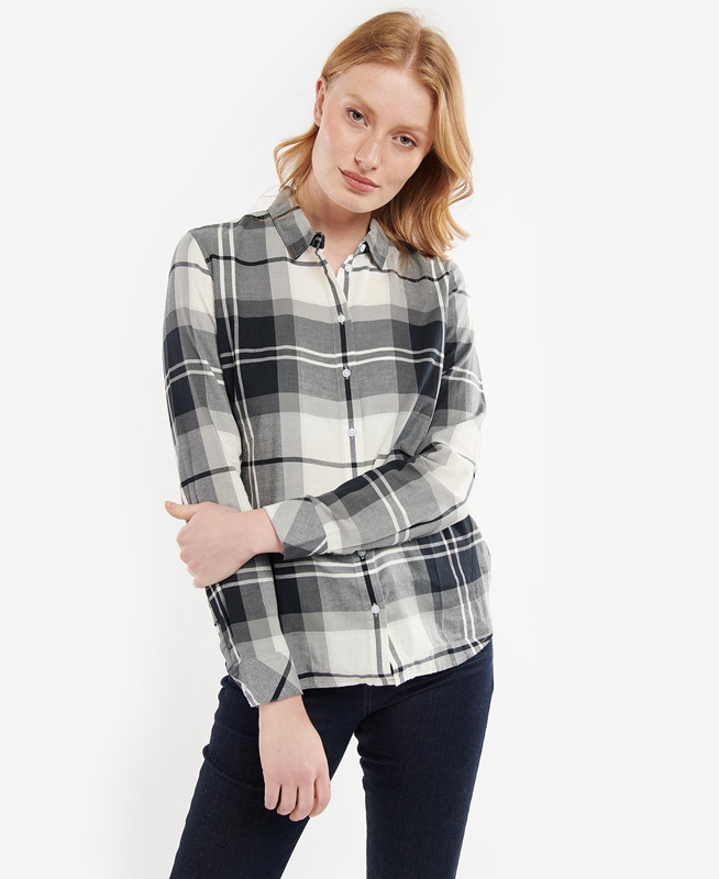 Barbour Bredon Női Ingek Fekete Szürke | 743169-QNI