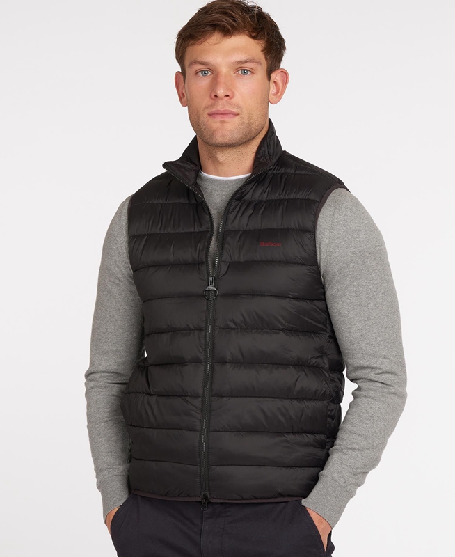 Barbour Bretby Férfi Mellény Fekete | 350418-QXI