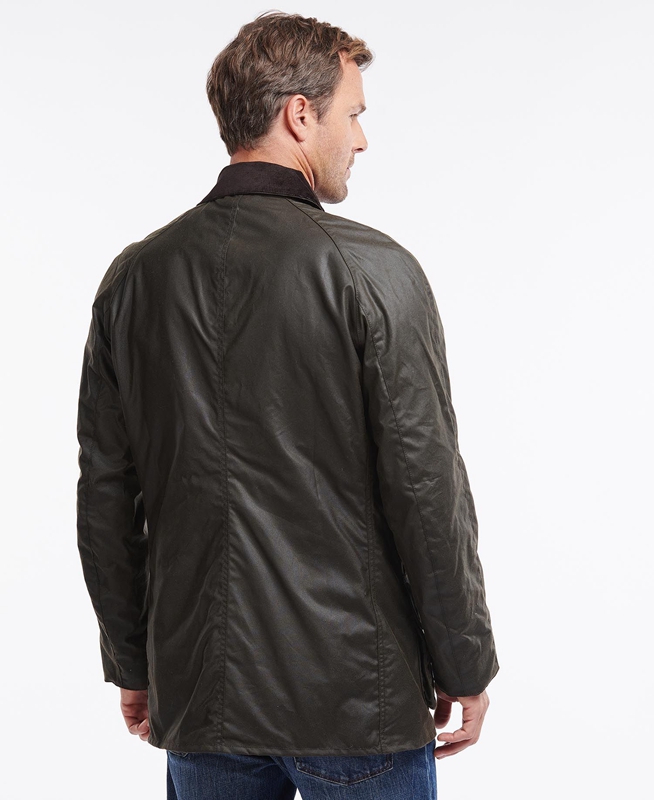 Barbour Bristol Férfi Viaszos Kabát Olivazöld | 526089-TOH