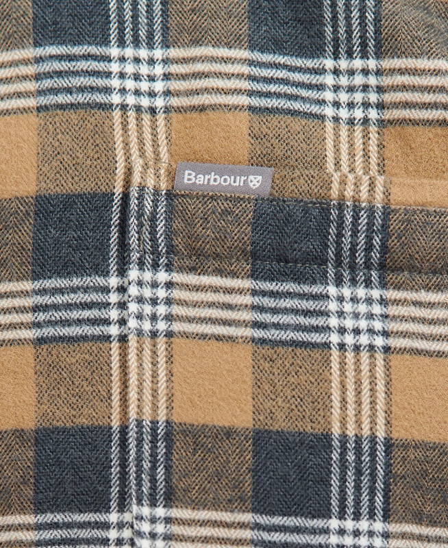 Barbour Brockwell Tailored Fit Férfi Ingek Bézs | 053692-GXE