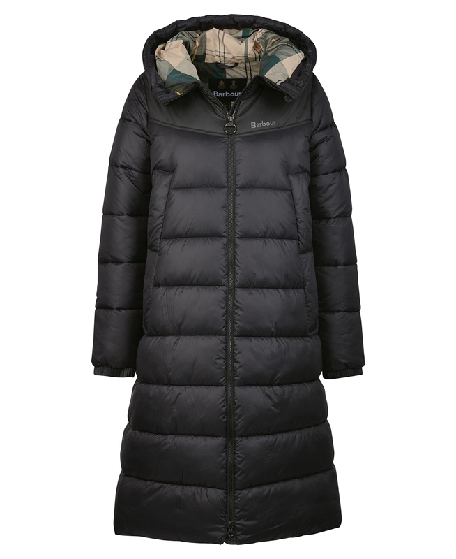 Barbour Buckton Női Vattázott Kabát Fekete | 271306-XYH