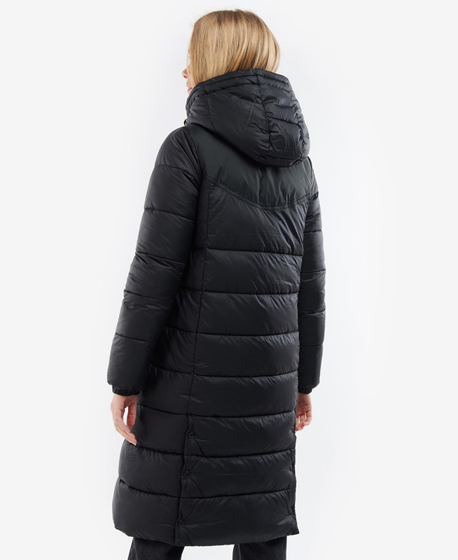 Barbour Buckton Női Vattázott Kabát Fekete | 271306-XYH