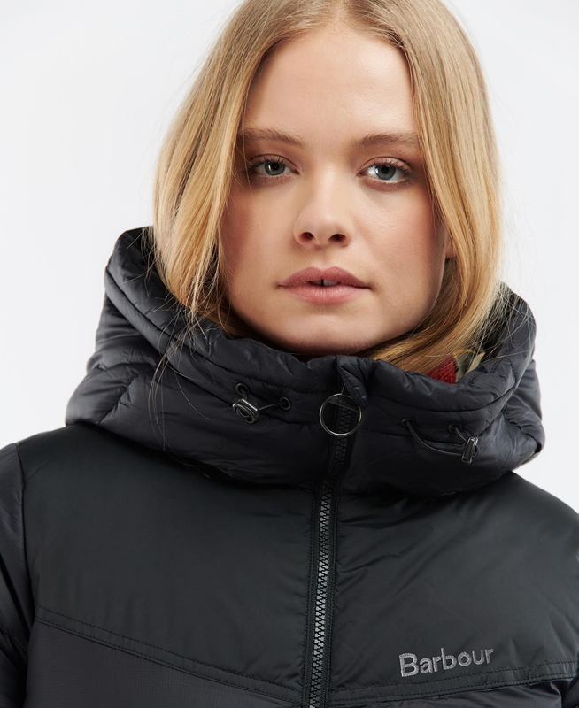 Barbour Buckton Női Vattázott Kabát Fekete | 271306-XYH