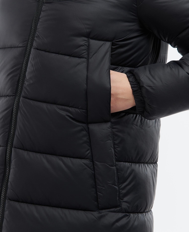 Barbour Buckton Női Vattázott Kabát Fekete | 271306-XYH