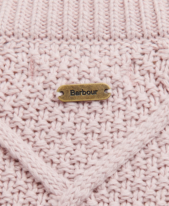 Barbour Burne Roll Neck Knit Női Pulóverek Rózsaszín | 578490-CWF