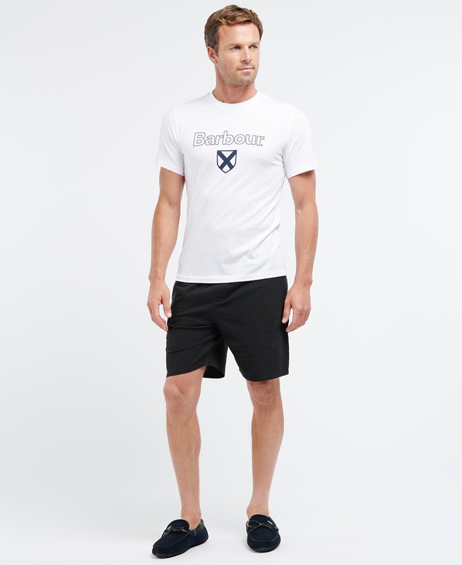 Barbour Cameron Férfi Póló Fehér | 765493-WFY