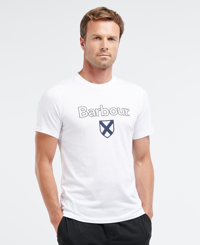 Barbour Cameron Férfi Póló Fehér | 765493-WFY