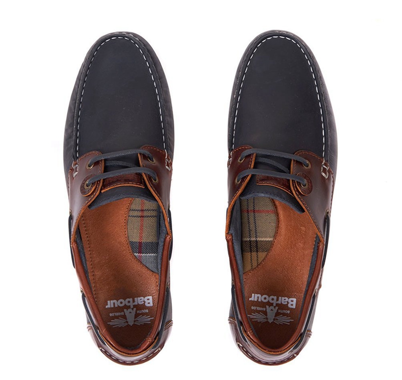 Barbour Capstan Férfi Vitorlás Cipő Sötétkék | 568371-PZS