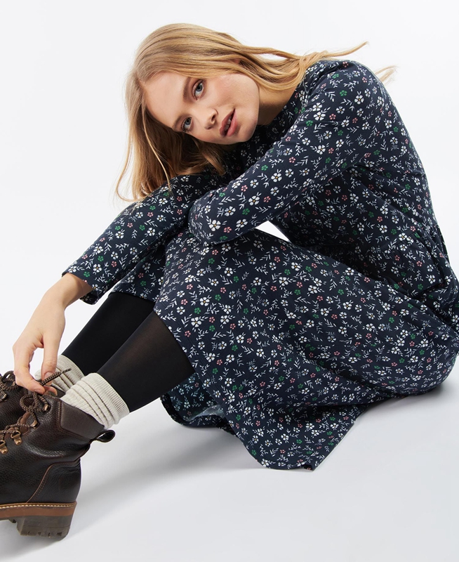 Barbour Cassley Női Ruha Kék | 036218-DWL